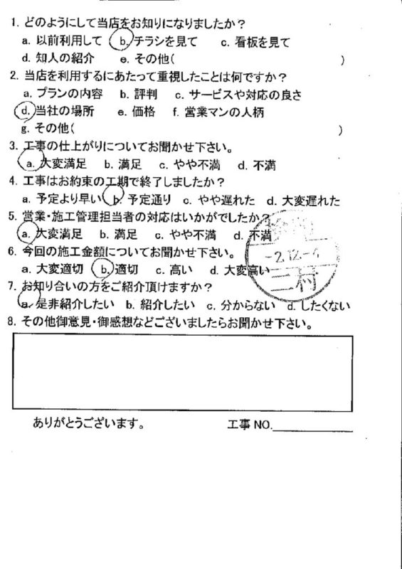 広島市安佐南区　S様邸　キッチン水栓交換工事