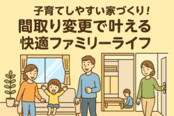 子育てしやすい家づくり！間取り変更で叶える快適ファミリーライフ【広島市　安佐南区　安佐北区】