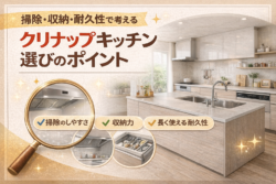 掃除・収納・耐久性で考える 　クリナップキッチン選びのポイント【広島市　安佐南区　安佐北区】