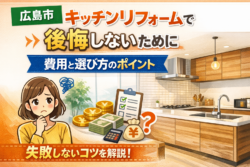 キッチンリフォームで後悔しないために｜費用と選び方のポイント【広島市　安佐南区　安佐北区】